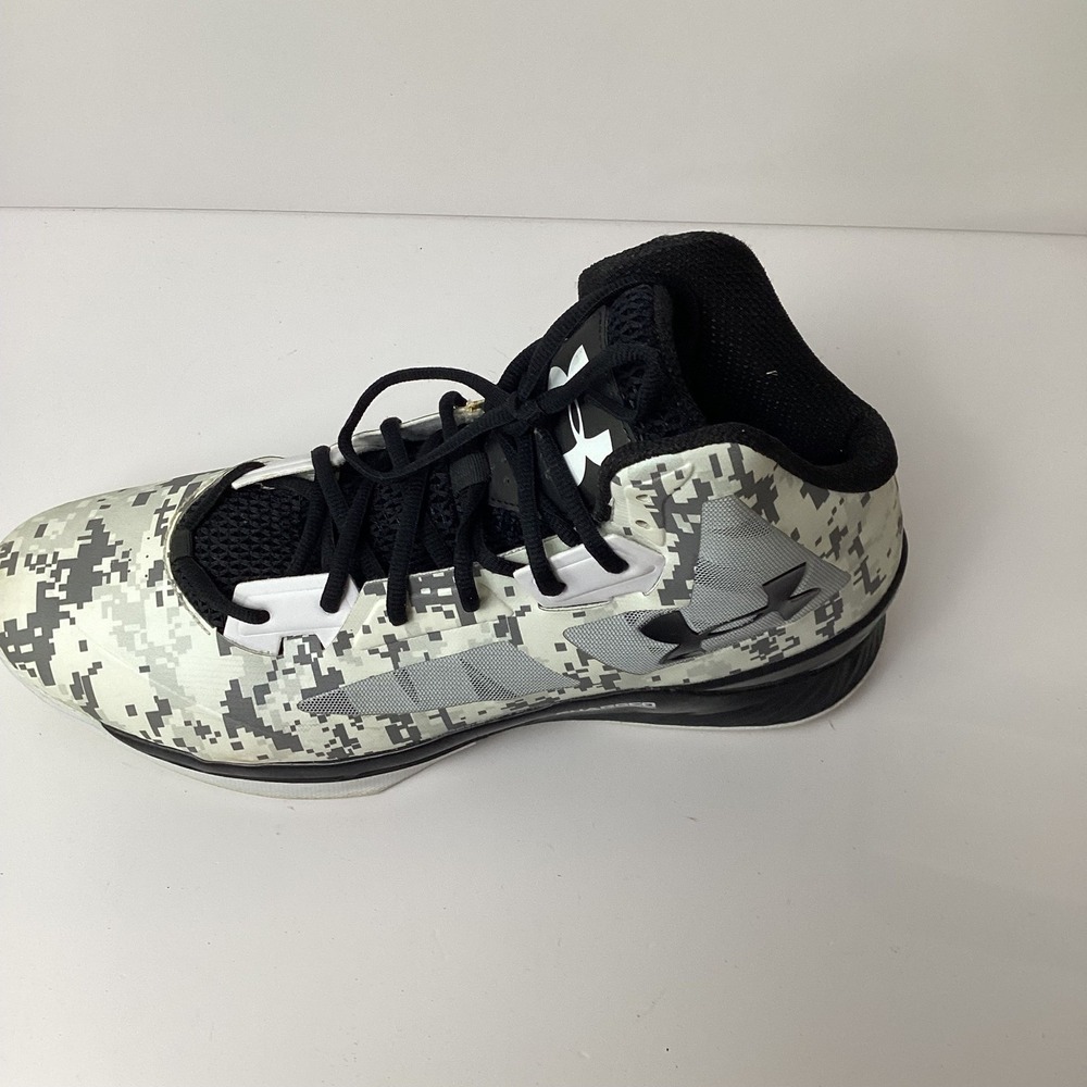 Under Armour Digital Camo Basketball Shoes Men High Top Athletic Sneakers - Picture 12 of 14